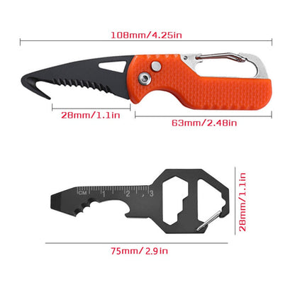 Practical Outdoor Multi-Tool Keychain