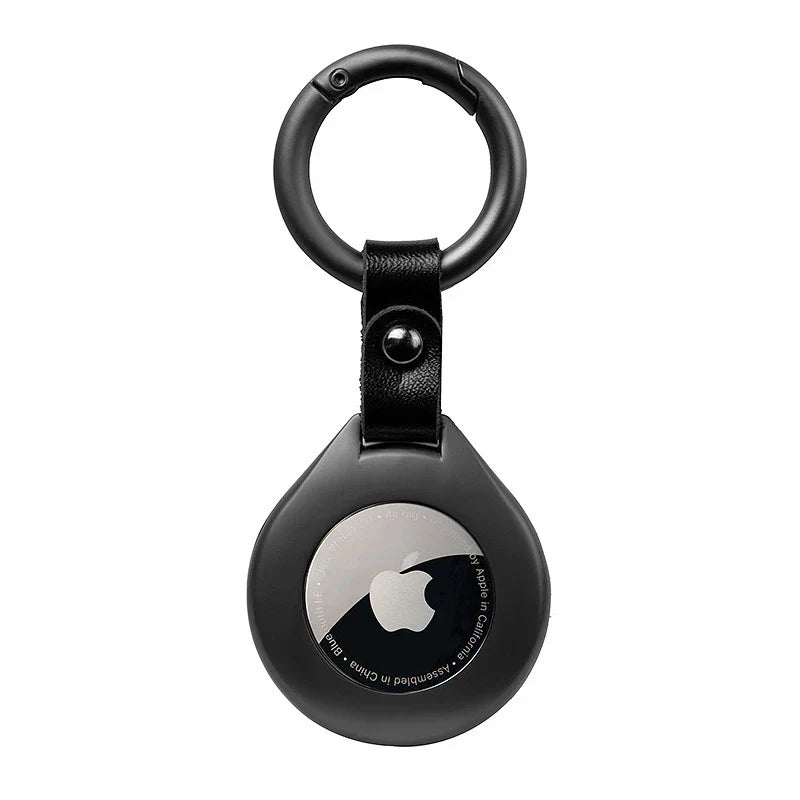 Premium Leather Airtag Phone Case with Metal Clip