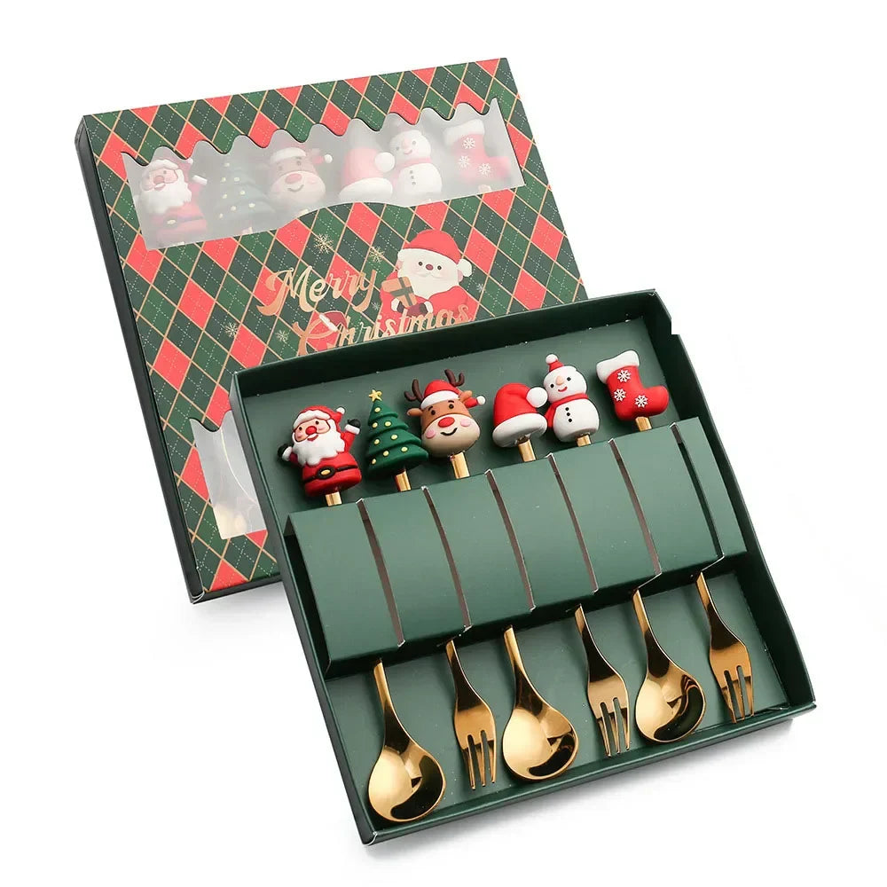 Holiday Christmas Spoon Set for Festive Tables