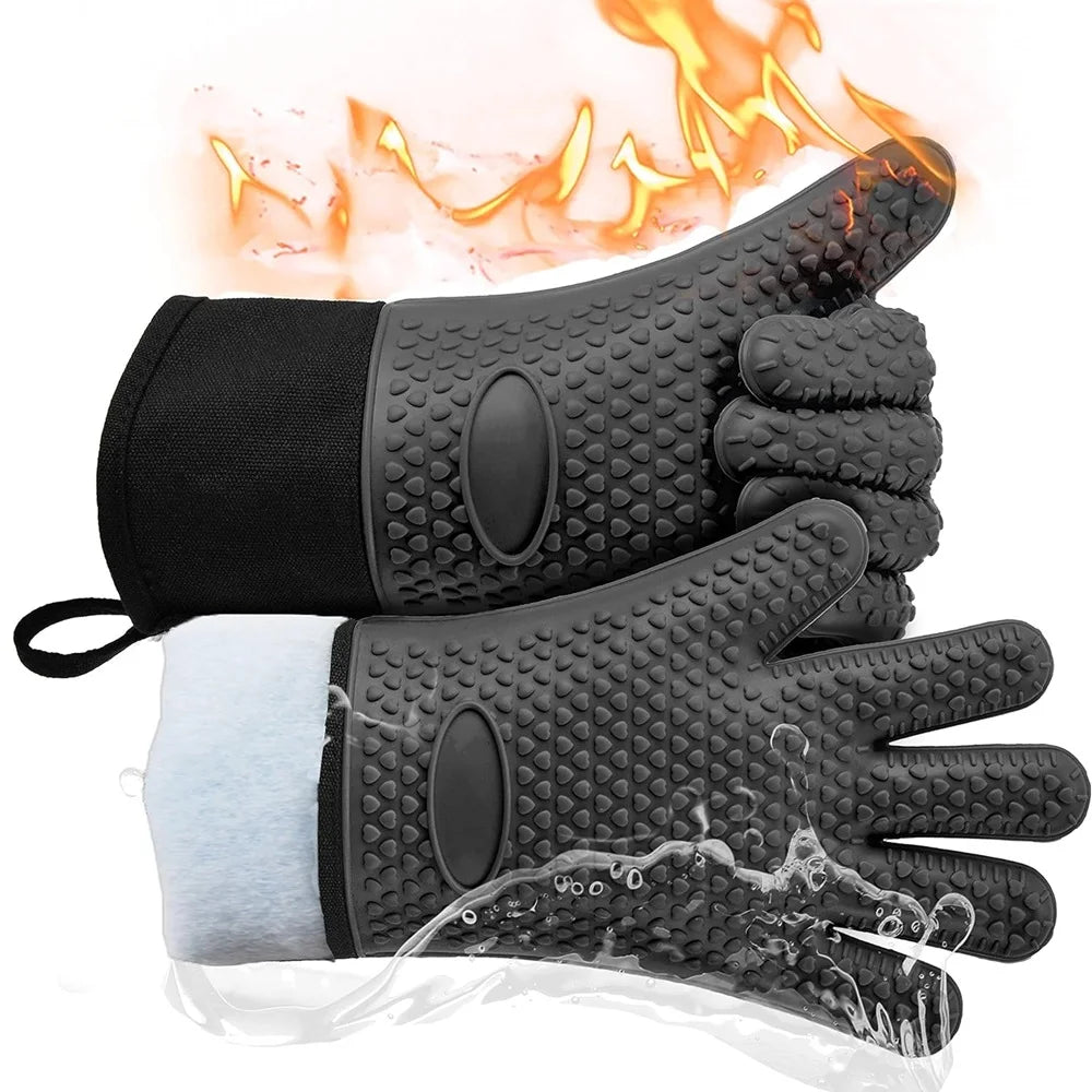 Heat Resistant BBQ Gloves with Non Slip Grip