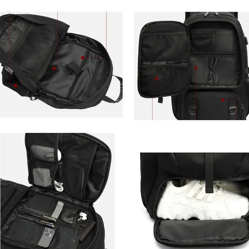 TechTrek Pro Travel Backpack with Built-in USB Charger