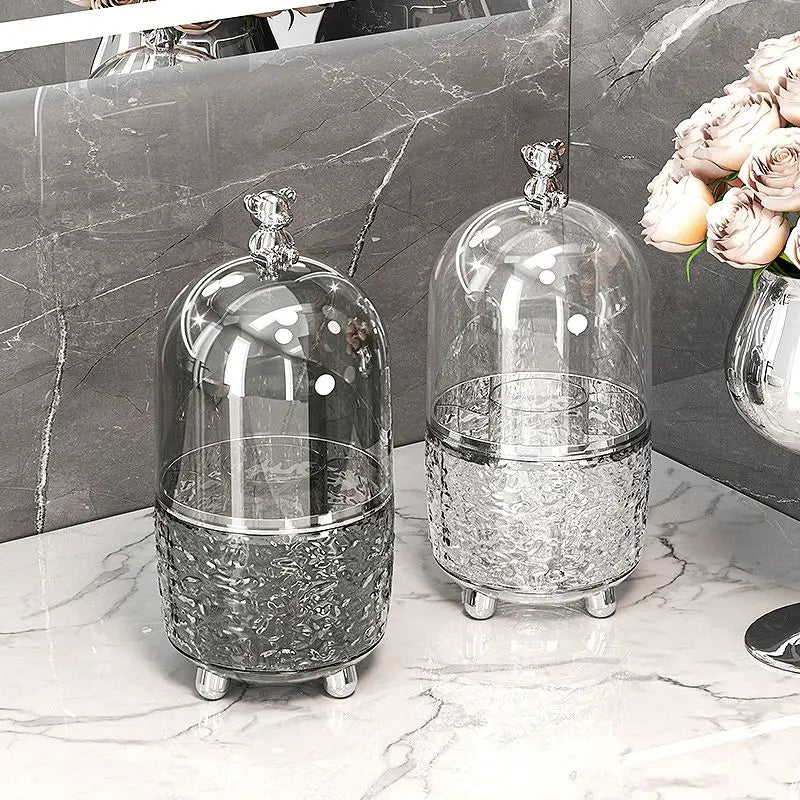 Rotating Makeup Storage Case with Lid