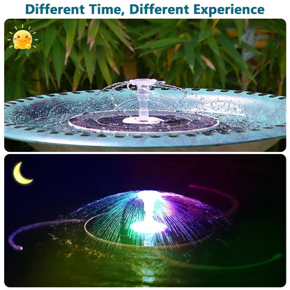 Solar Powered Fountain Pump Kit 6.5W with LED Light
