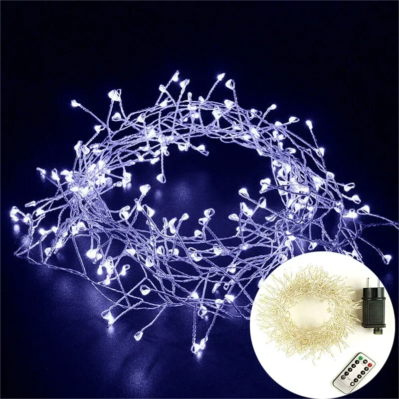 Colorful LED Fairy String Lights Waterproof 36m Silver Wire