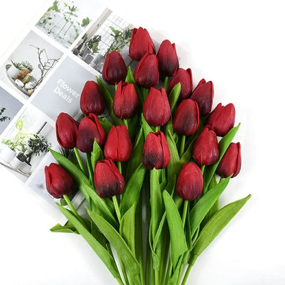 Beautiful Fake Tulip Arrangement with Realistic Petals