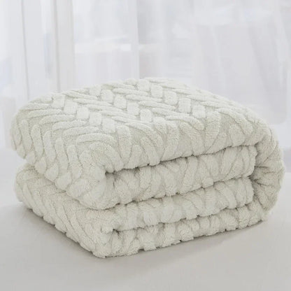 Warm Plush Fleece Blanket for Autumn Winter
