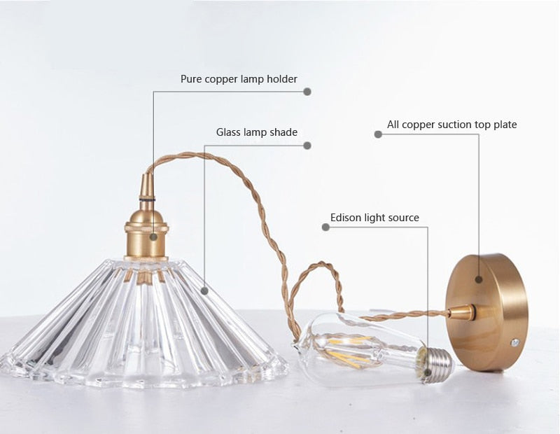 Clear Glass Hanging Pendant Light