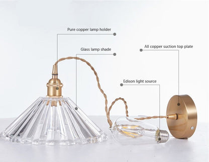 Clear Glass Hanging Pendant Light