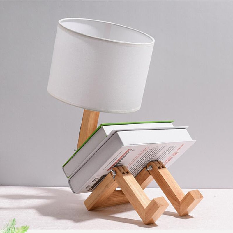 Intelligent Wooden Table Desk Lamp