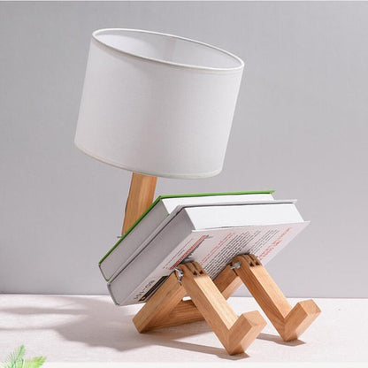 Intelligent Wooden Table Desk Lamp