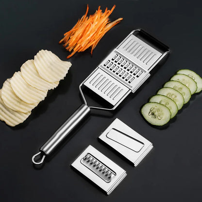 Easy Grip Stainless Steel 3-in-1 Veg Chopper Grater