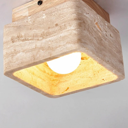 Modern Square Wooden LED Ceiling Light