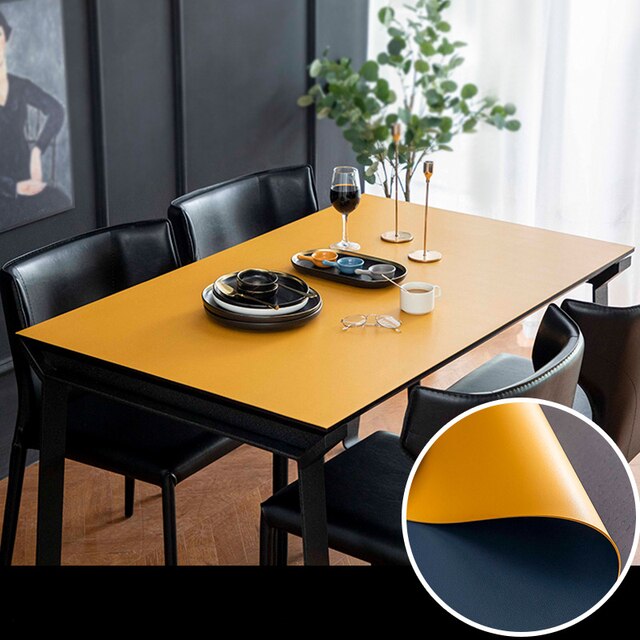 Simple Leather Waterproof Table Pad