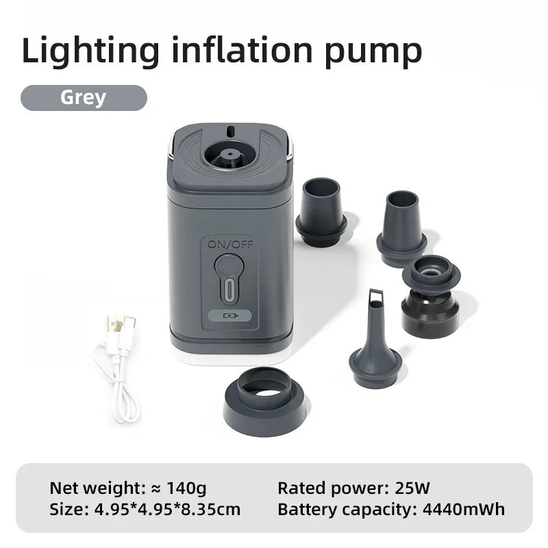 Compact Portable Electric Air Pump Inflate Deflate Kit