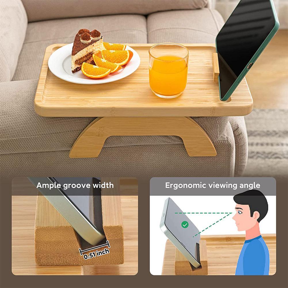 Fesara | Wooden Sofa Arm Table Tray