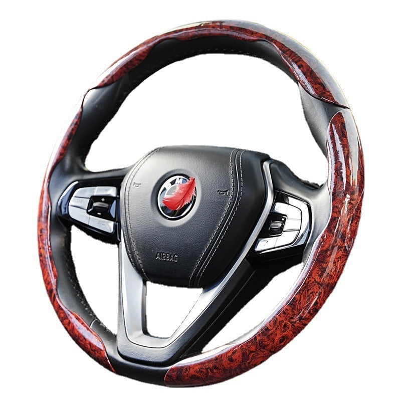 Grip Car Steering Wheel Cover Wood Design