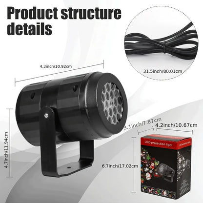 Colorful LED Christmas Light Projector with 16 Patterns