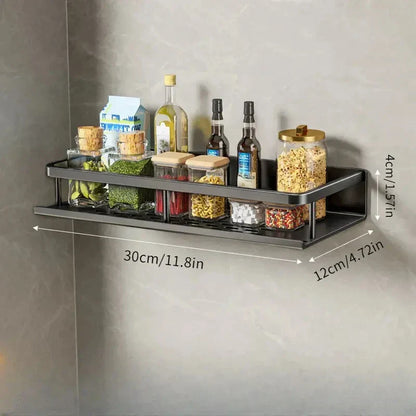 Space-Saving Kitchen Storage Rack with Hooks