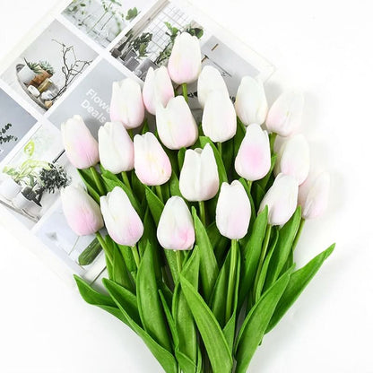 Beautiful Fake Tulip Arrangement with Realistic Petals