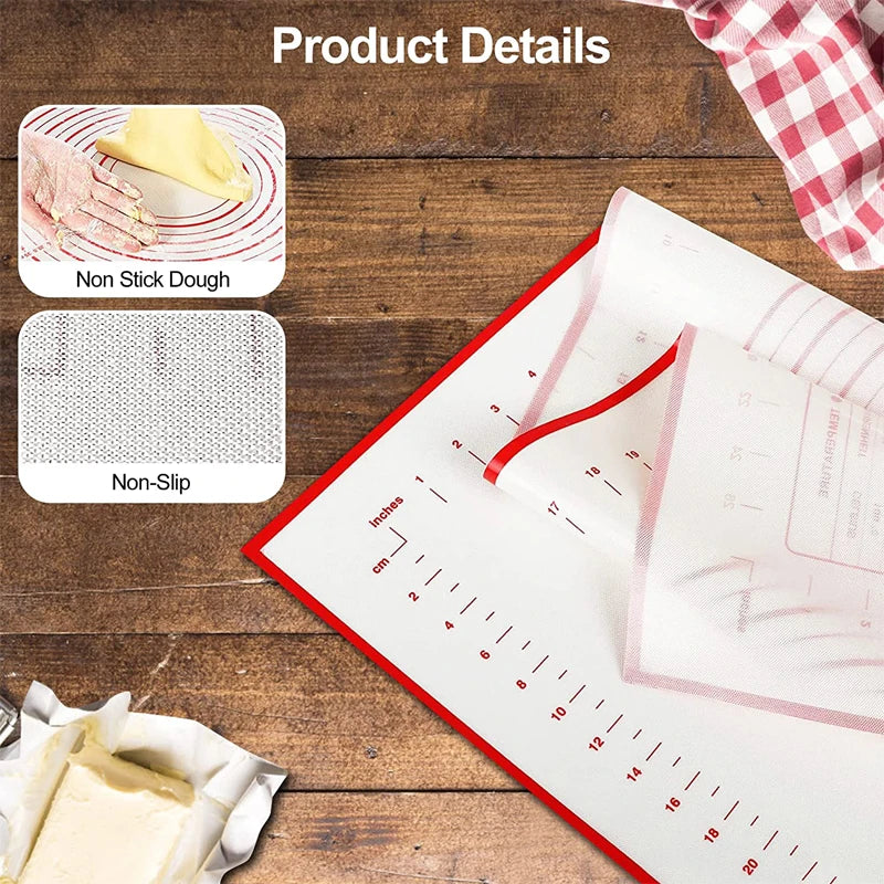 Easy Bake Non-Stick Silicone Mat with Measurement Guide