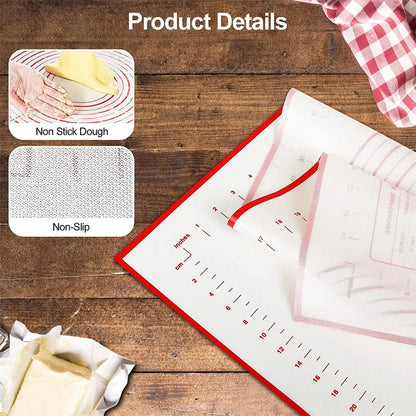 Easy Bake Non-Stick Silicone Mat with Measurement Guide