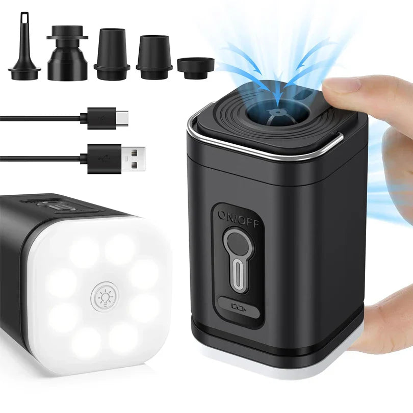 Portable Mini Air Compressor Pump with 5 Adapters