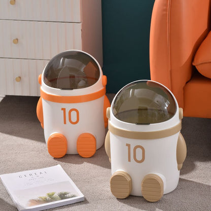 Small Space Astronaut Shaped Desk Trash Can