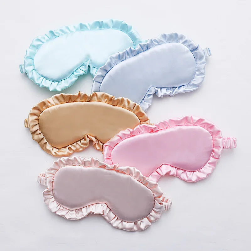 Silky Eye Mask - Soft Ruffle Sleep Mask for Women