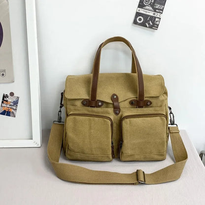 Classic | Big Canvas Cross Body Travel Messenger Bag