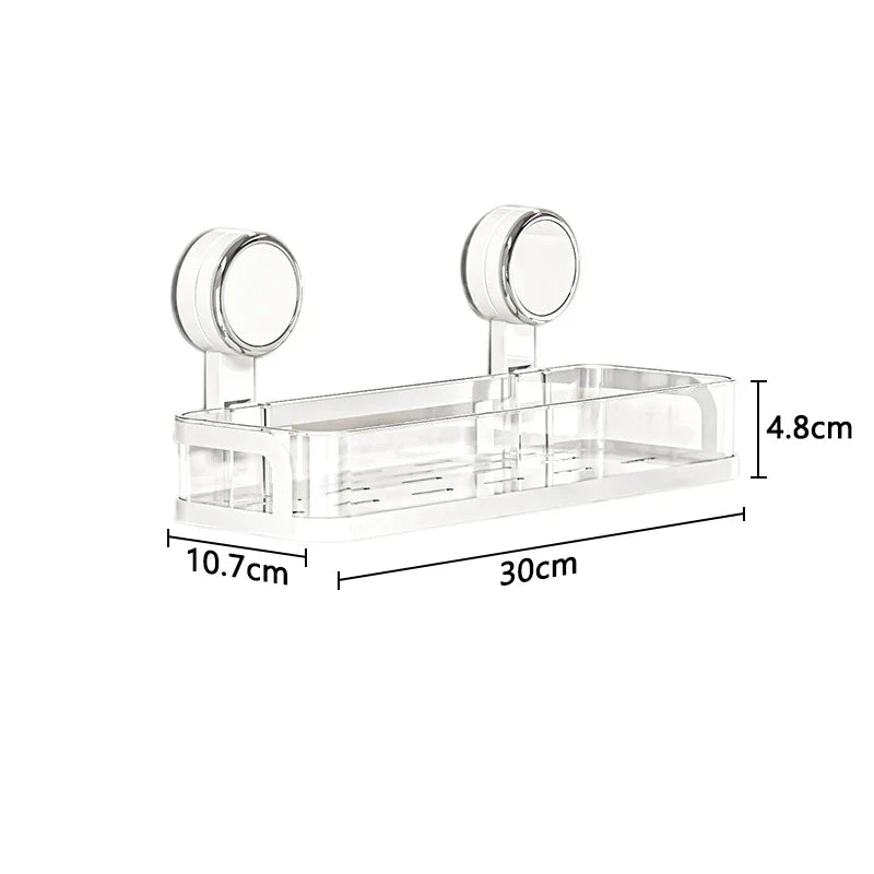 Adhesive Wall Shelf with Suction Cup for Kitchen & Bathroom - Fesara