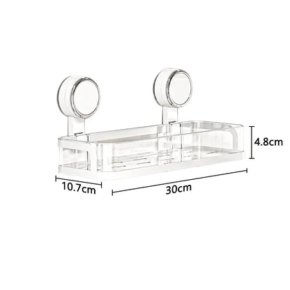 Adhesive Wall Shelf with Suction Cup for Kitchen & Bathroom - Fesara