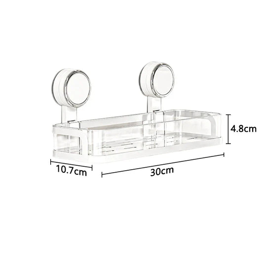 Adhesive Wall Shelf with Suction Cup for Kitchen & Bathroom - Fesara