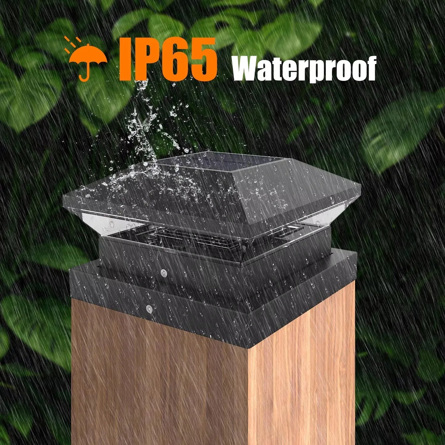 Outdoor Solar Post Lamp Adjustable Waterproof