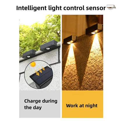 Outdoor Solar Powered LED Wall Lamp Waterproof