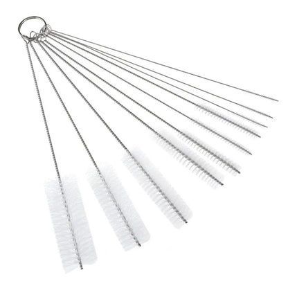 Premium 10pc Cleaning Brush Kit, Stainless Steel & Nylon