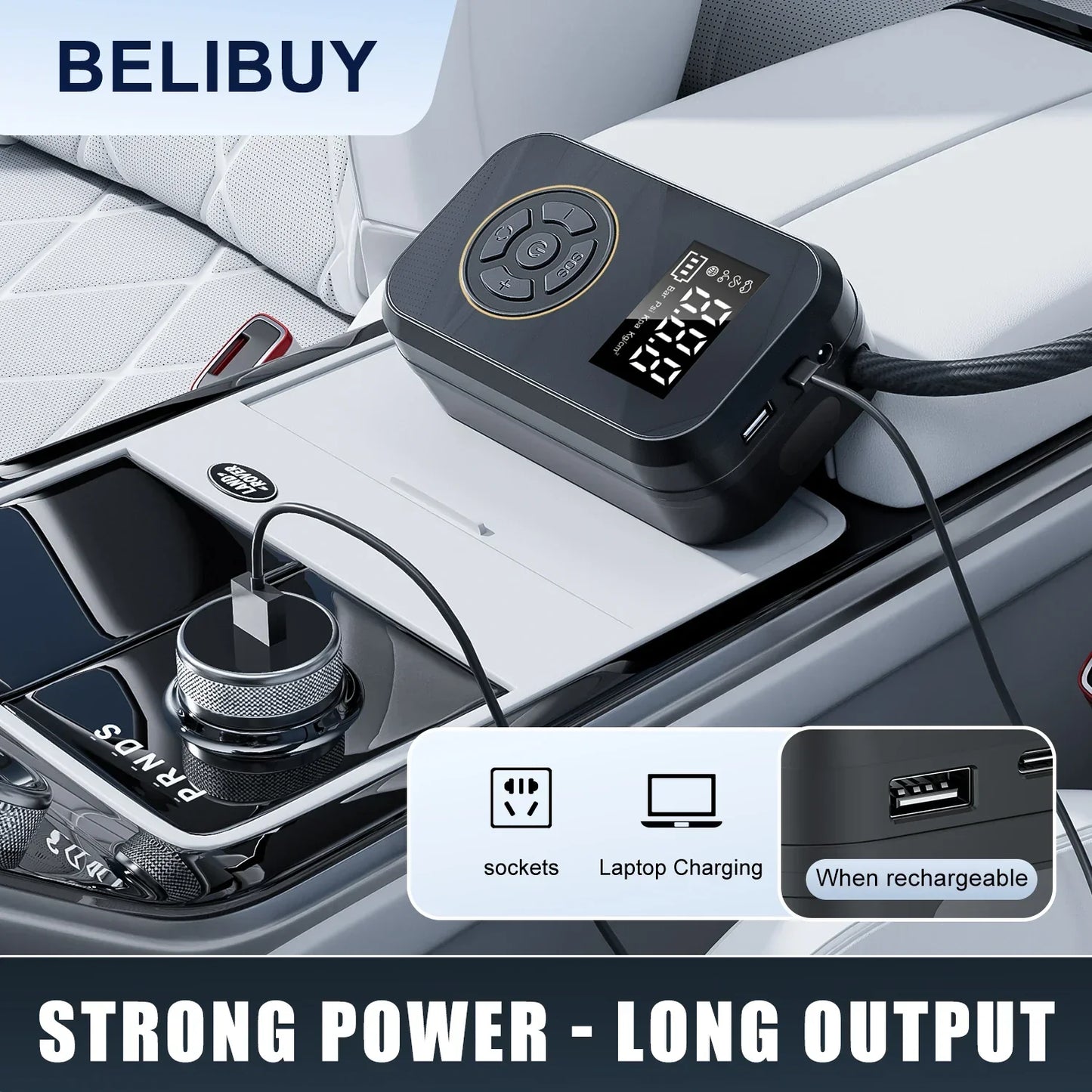 Portable Air Compressor and Power Bank Charger