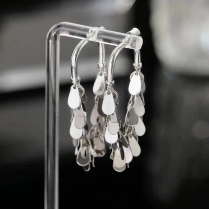 Beautiful Dangling Chain Tassel Earrings