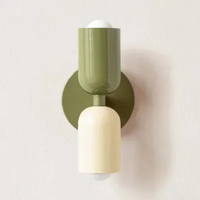 Simple Cream LED Double Wall Light For Home Decor