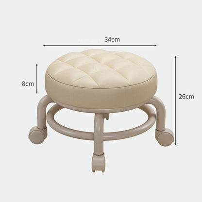Compact Mini Rolling Modern Stool