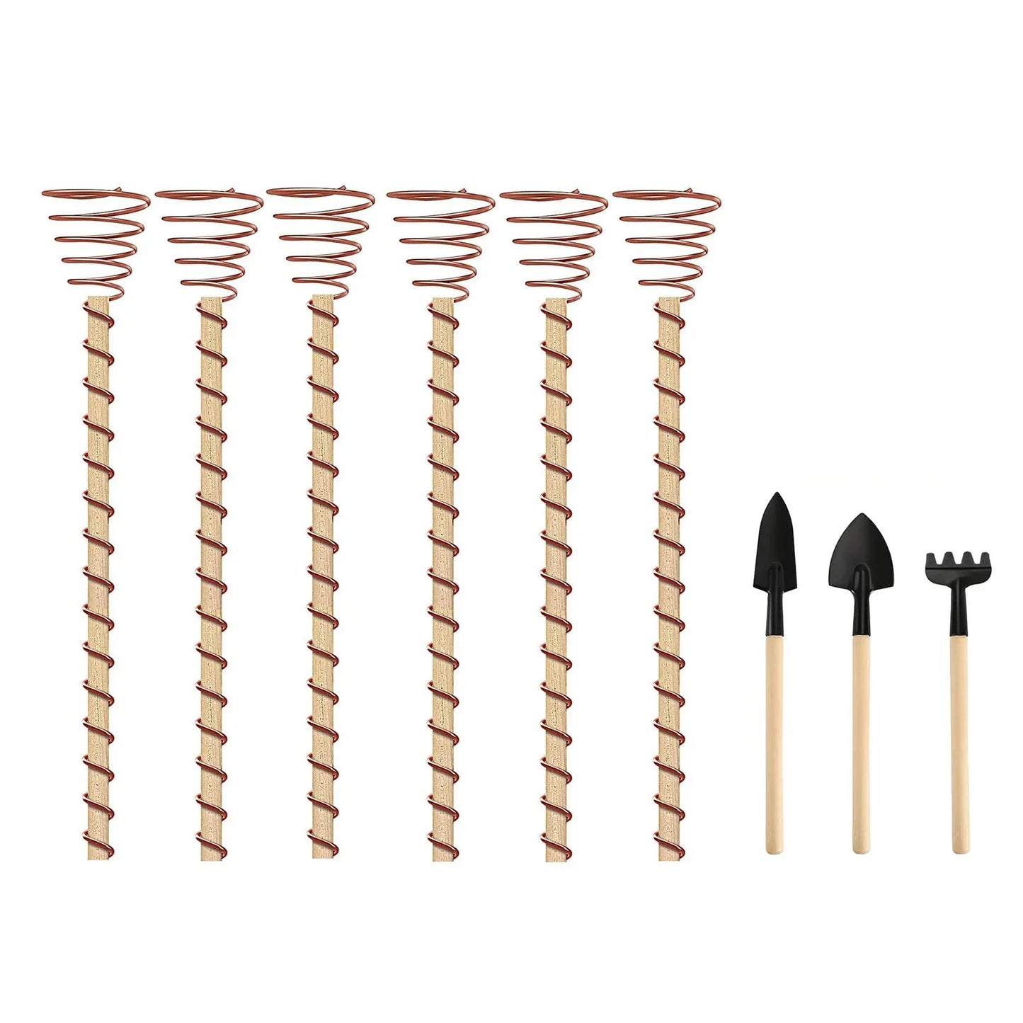 Natural Copper Plant Growth Sticks for Indoor Gardens - Fesara