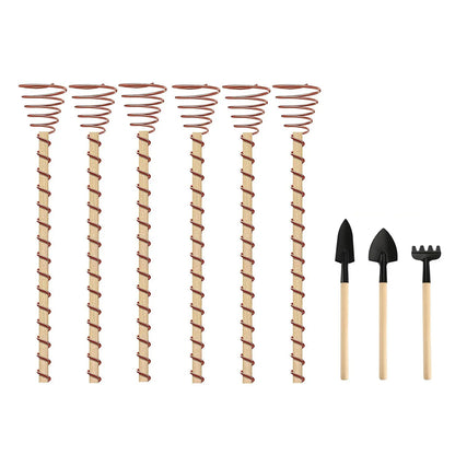 Natural Copper Plant Growth Sticks for Indoor Gardens - Fesara