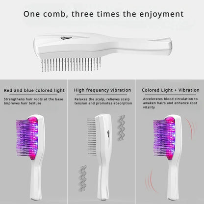 Portable LED Hair Growth Massager Comb
