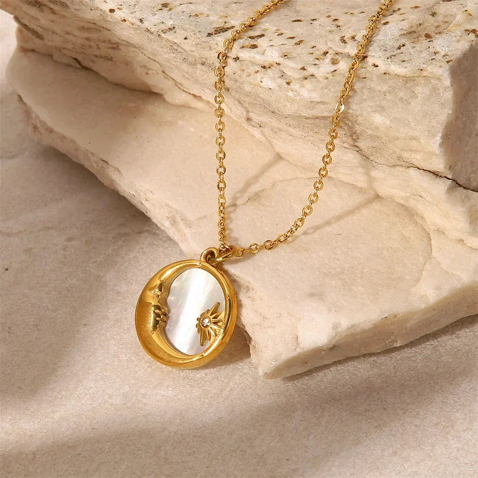 Delicate Zodiac Shell Pendant Necklace