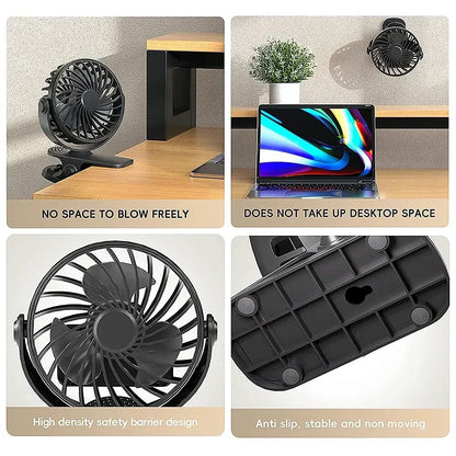Compact USB Desk Fan with Adjustable Speed
