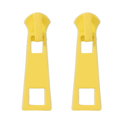 Unique Small Zip Pendant Earrings
