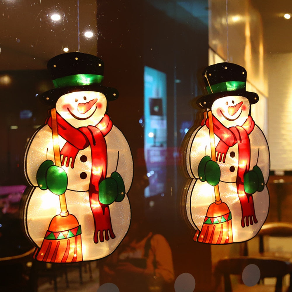 Colorful Christmas Window String Lights
