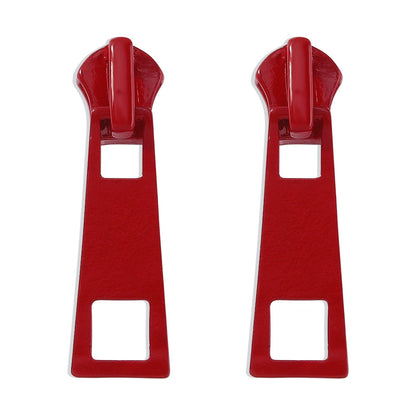 Unique Small Zip Pendant Earrings