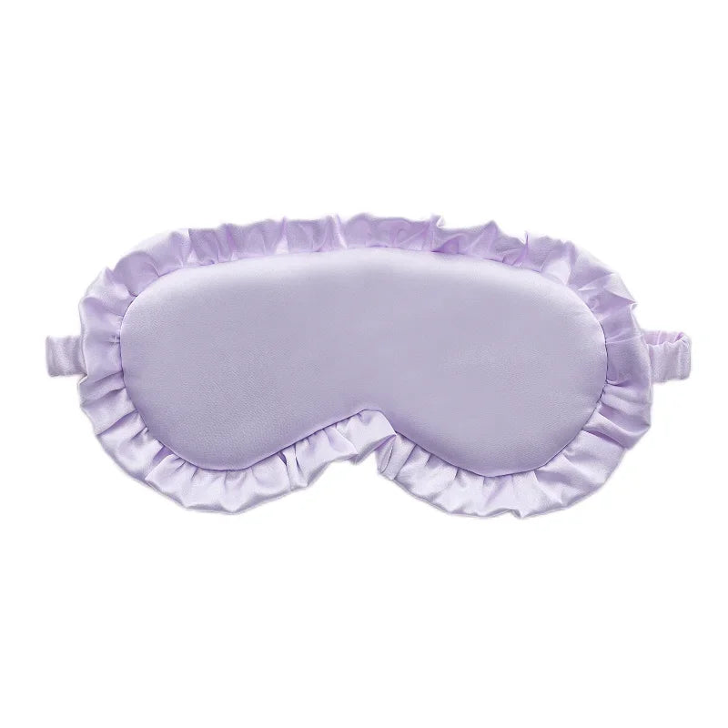 Silky Eye Mask - Soft Ruffle Sleep Mask for Women