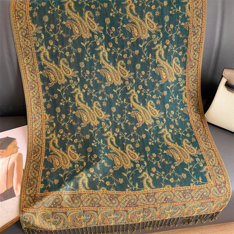 Soft Women's Cashmere Scarf Luxury Warm Print