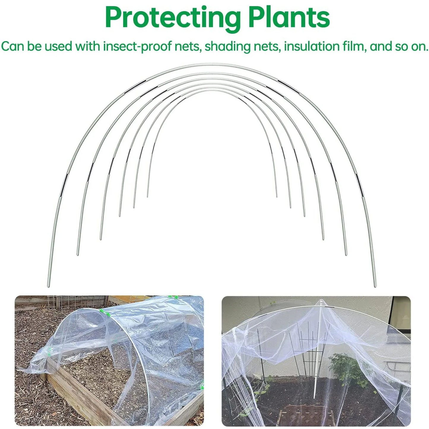 Flexible Garden Arch Kit with Reusable Frames and Connectors
